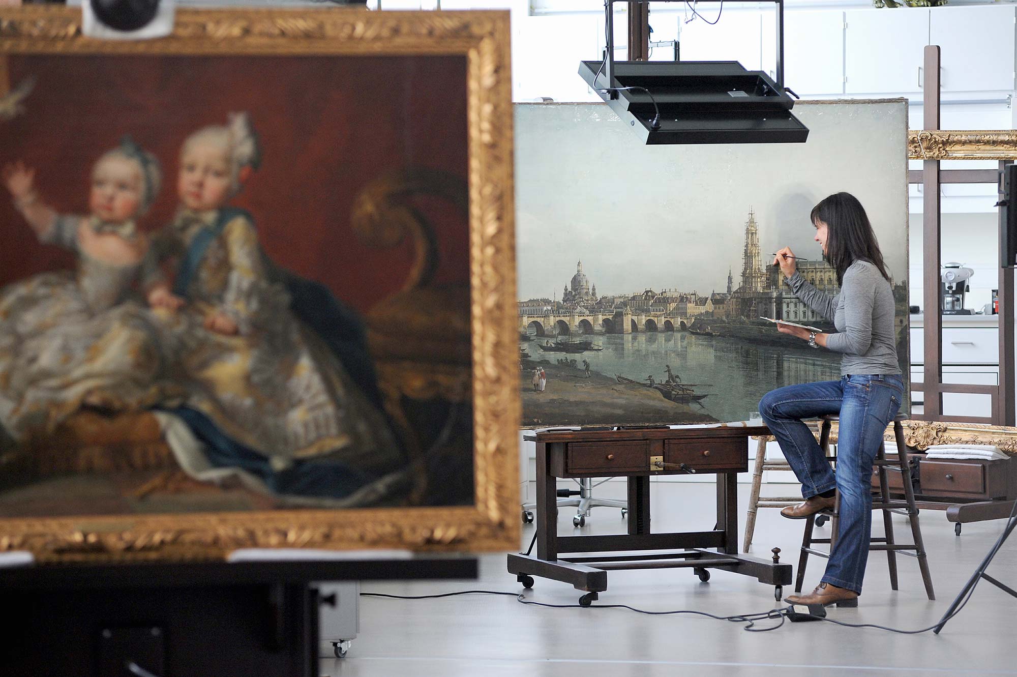 Sabine Bendfeldt restauriert Canaletto